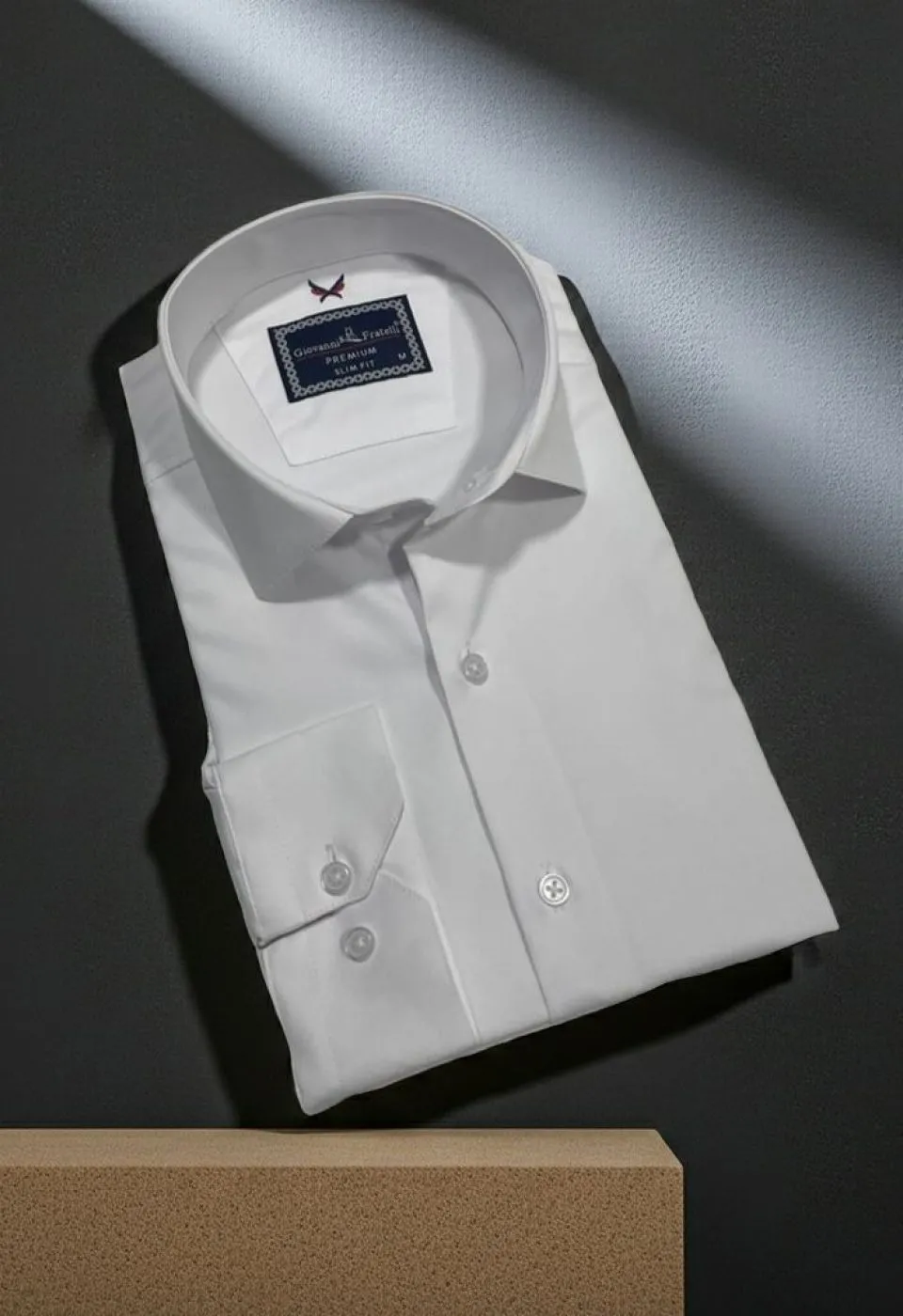 Slim Fit Uzun Kol Düz Renk Rubi Saten Erkek Gömlek 3GMK324201001