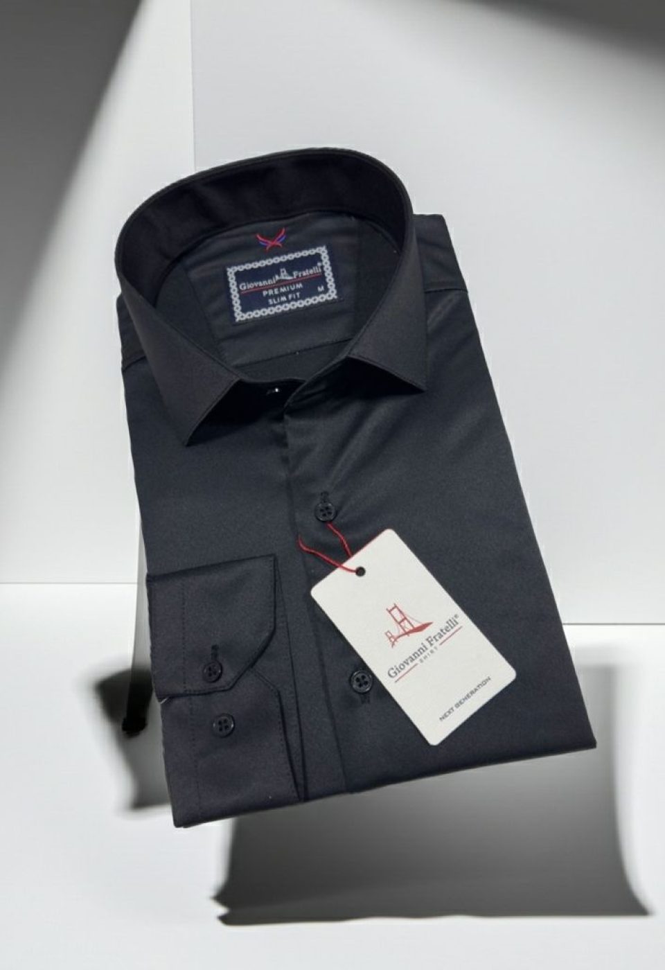Slim Fit Uzun Kol Düz Renk Rubi Saten Erkek Gömlek 3GMK324201003