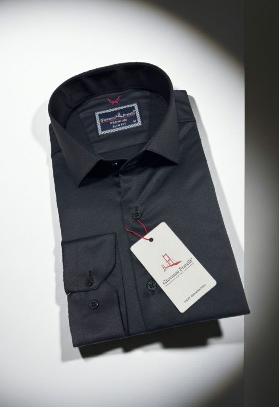 Slim Fit Uzun Kol Düz Renk Rubi Saten Erkek Gömlek 3GMK324201003 - Giovanni Fratelli