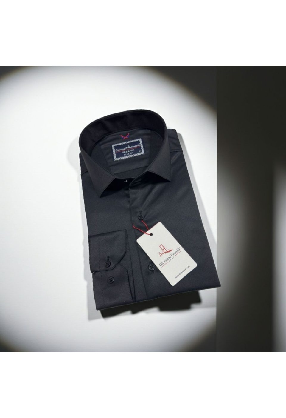 Slim Fit Uzun Kol Düz Renk Rubi Saten Erkek Gömlek 3GMK324201003 - Giovanni Fratelli