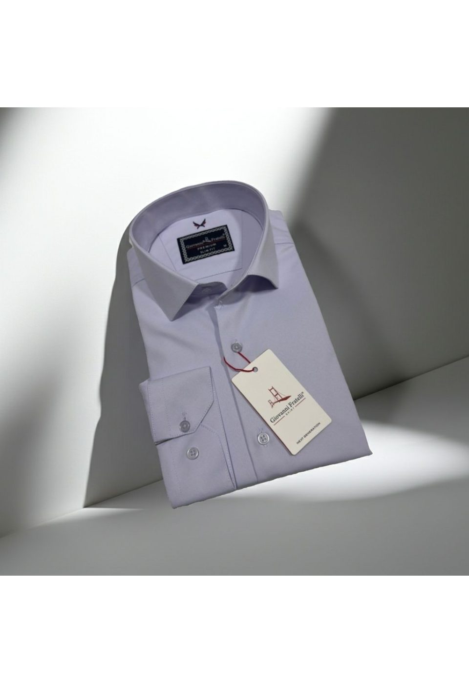 Slim Fit Uzun Kol Düz Renk Rubi Saten Erkek Gömlek 3GMK324201006 - Giovanni Fratelli
