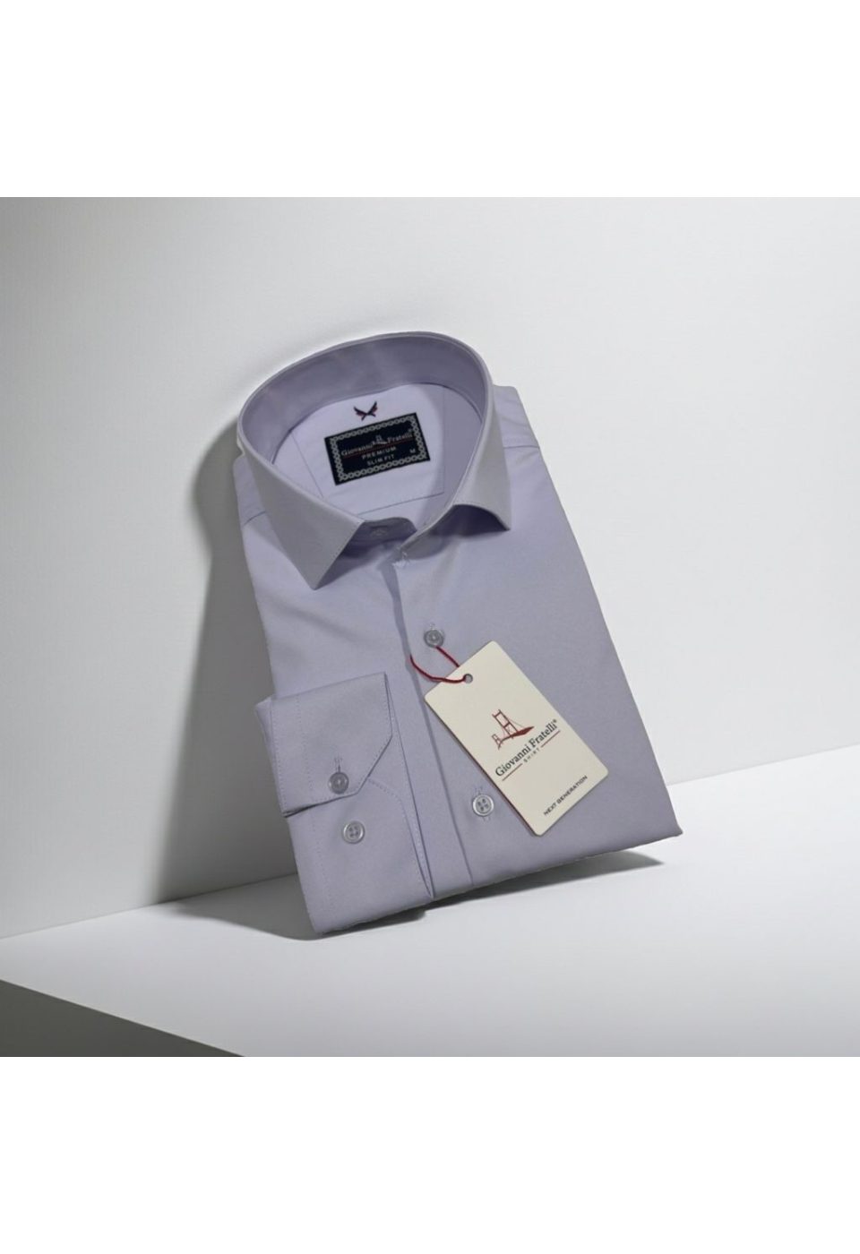 Slim Fit Uzun Kol Düz Renk Rubi Saten Erkek Gömlek 3GMK324201006 - Giovanni Fratelli