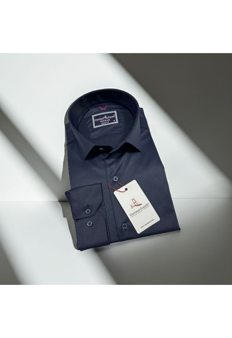 Slim Fit Uzun Kol Düz Renk Rubi Saten Erkek Gömlek 3GMK324201008 - Giovanni Fratelli