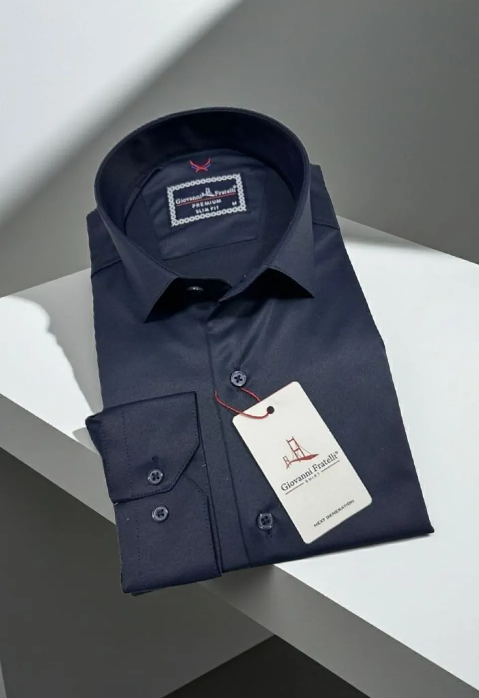 Slim Fit Uzun Kol Düz Renk Rubi Saten Erkek Gömlek 3GMK324201008