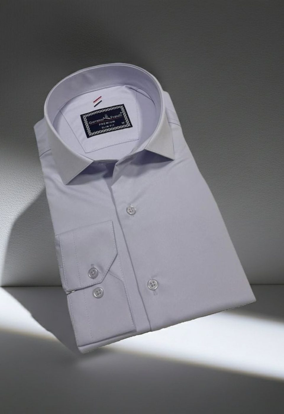 Slim Fit Uzun Kol Düz Renk Rubi Saten Erkek Gömlek 3GMK324201011 - Giovanni Fratelli