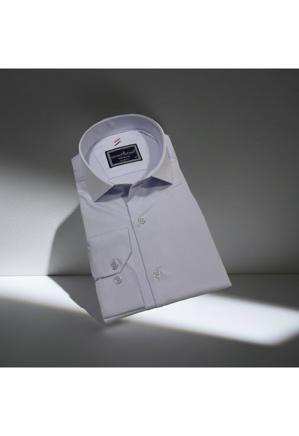 Slim Fit Uzun Kol Düz Renk Rubi Saten Erkek Gömlek 3GMK324201011 - Giovanni Fratelli