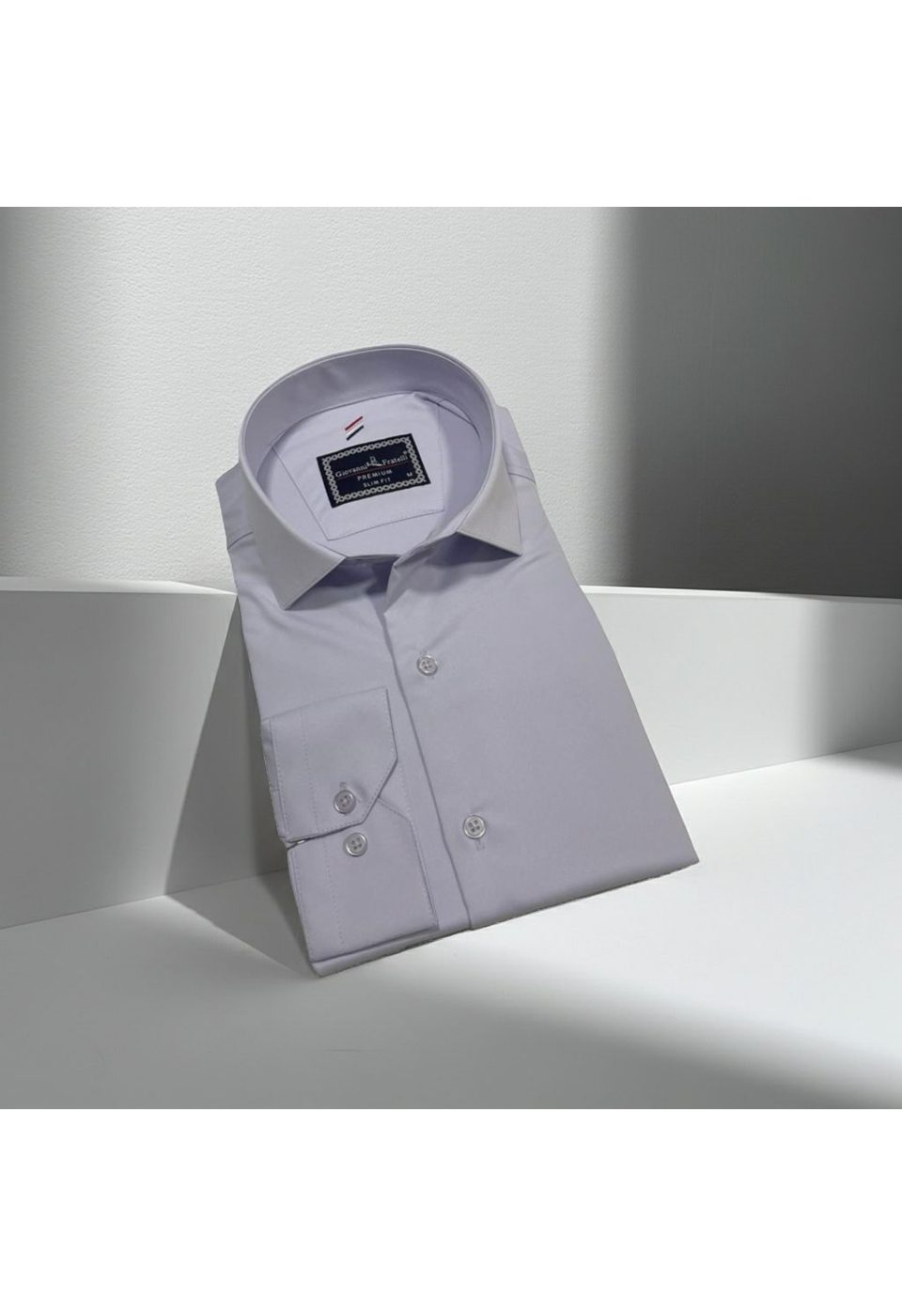Slim Fit Uzun Kol Düz Renk Rubi Saten Erkek Gömlek 3GMK324201011 - Giovanni Fratelli