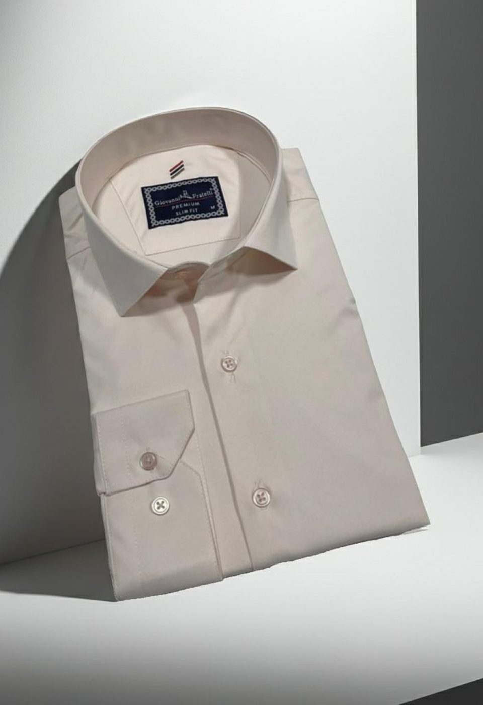 Slim Fit Uzun Kol Düz Renk Rubi Saten Erkek Gömlek 3GMK324201012