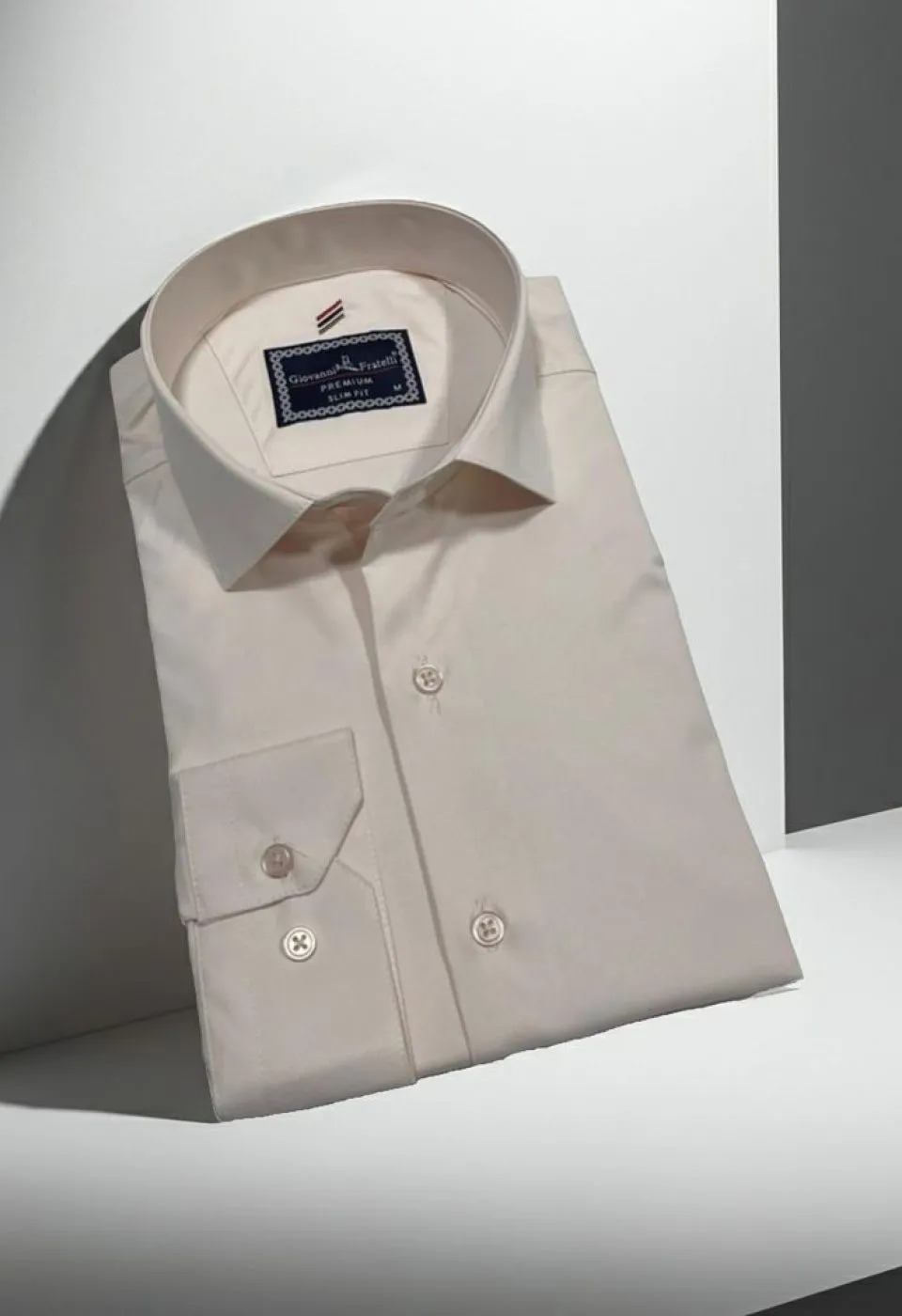 Slim Fit Uzun Kol Düz Renk Rubi Saten Erkek Gömlek 3GMK324201012