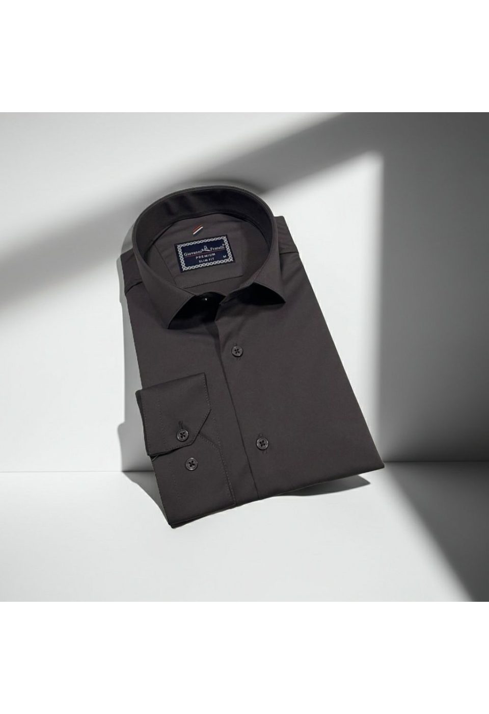 Slim Fit Uzun Kol Düz Renk Rubi Saten Erkek Gömlek 3GMK324201016 - Giovanni Fratelli