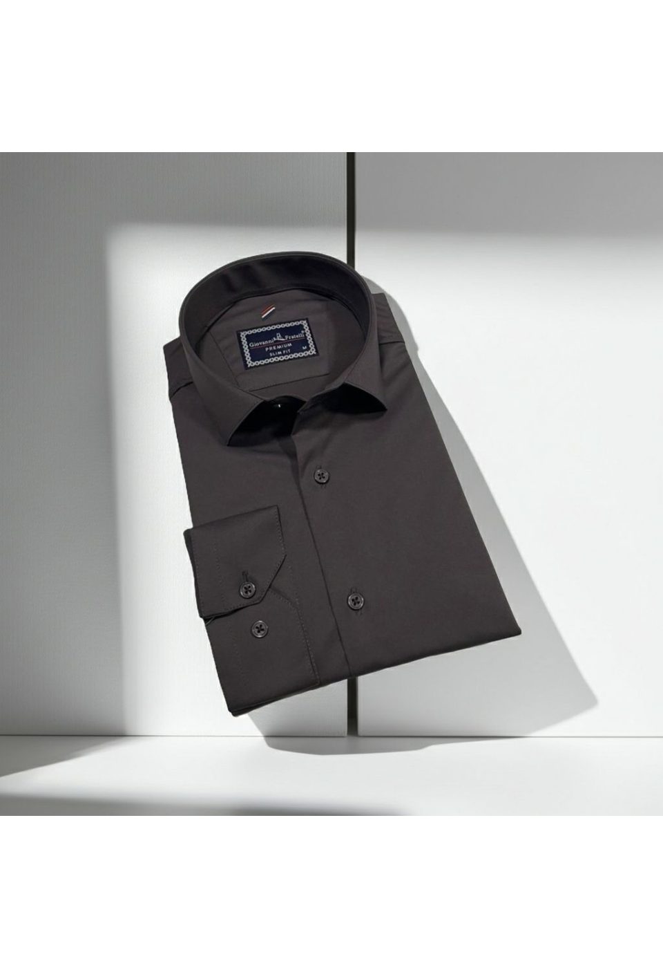 Slim Fit Uzun Kol Düz Renk Rubi Saten Erkek Gömlek 3GMK324201016 - Giovanni Fratelli