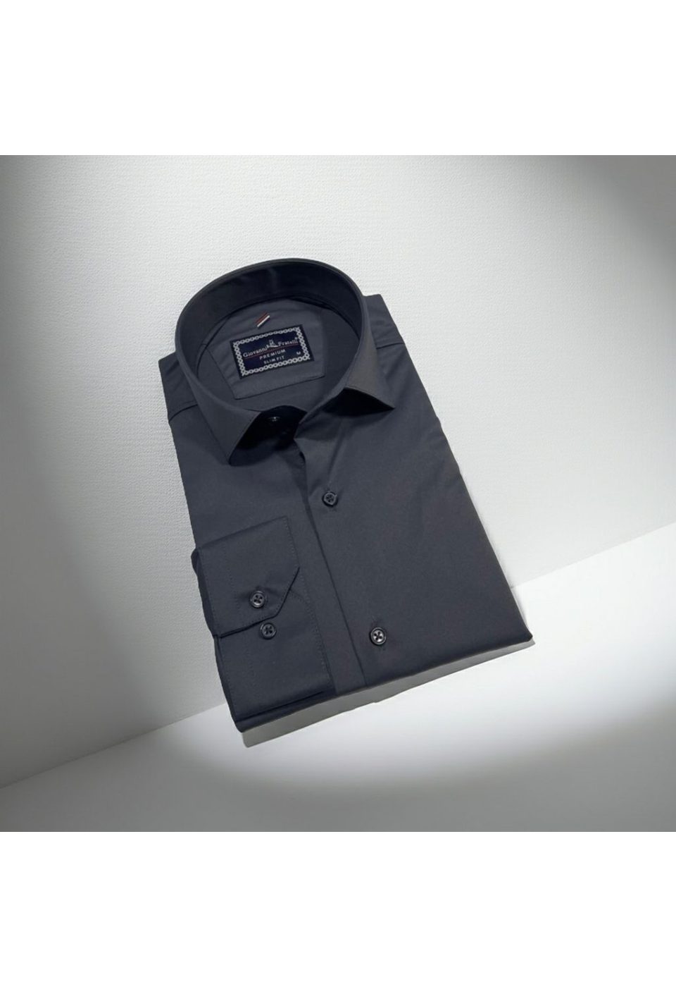 Slim Fit Uzun Kol Düz Renk Rubi Saten Erkek Gömlek 3GMK324201017 - Giovanni Fratelli
