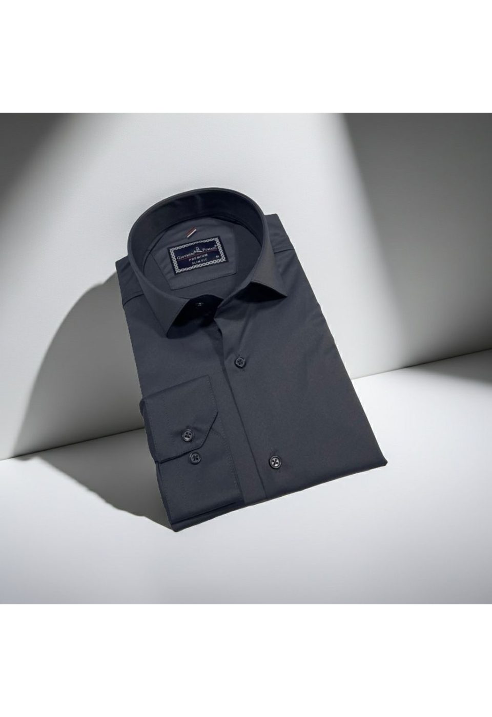 Slim Fit Uzun Kol Düz Renk Rubi Saten Erkek Gömlek 3GMK324201017 - Giovanni Fratelli