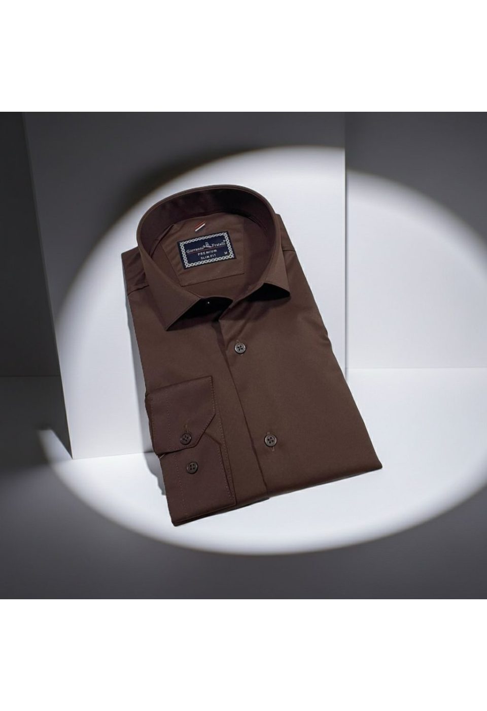 Slim Fit Uzun Kol Düz Renk Rubi Saten Erkek Gömlek 3GMK324201018 - Giovanni Fratelli