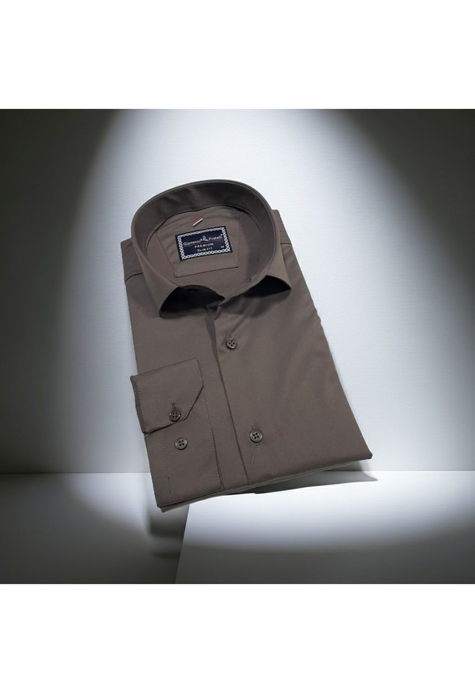 Slim Fit Uzun Kol Düz Renk Rubi Saten Erkek Gömlek 3GMK324201019 - Giovanni Fratelli