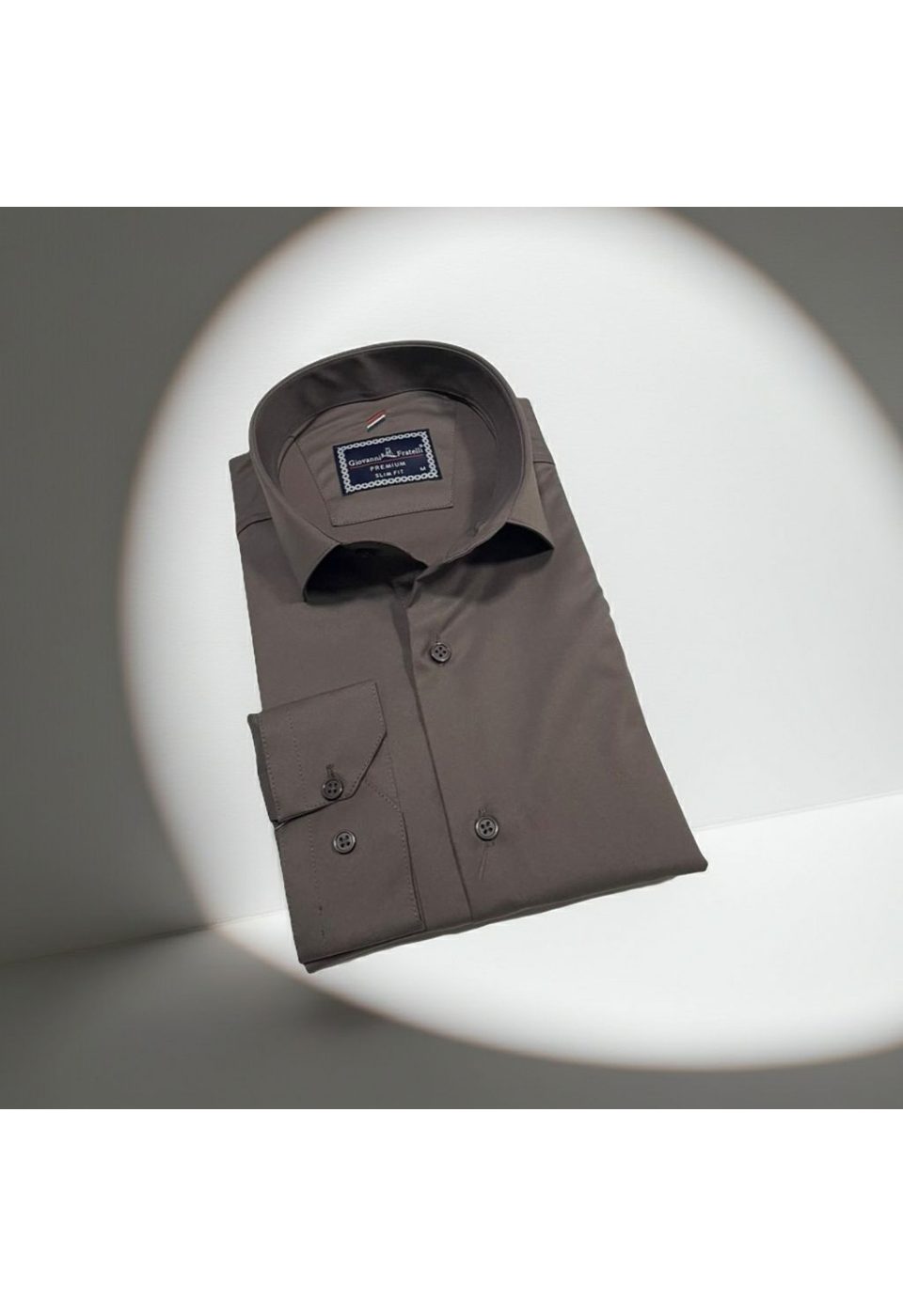 Slim Fit Uzun Kol Düz Renk Rubi Saten Erkek Gömlek 3GMK324201019 - Giovanni Fratelli
