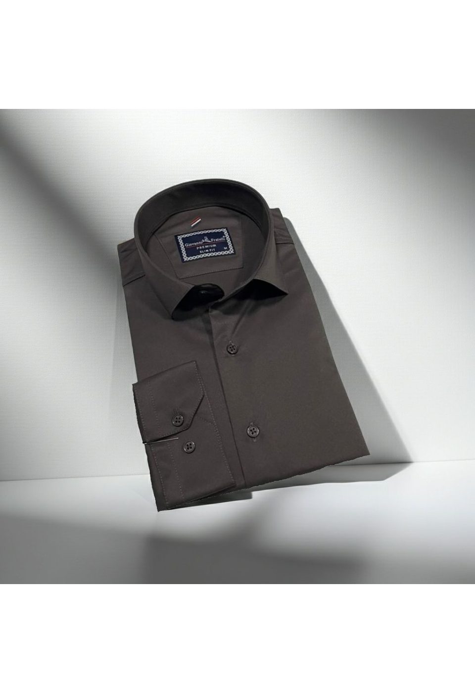 Slim Fit Uzun Kol Düz Renk Rubi Saten Erkek Gömlek 3GMK324201020 - Giovanni Fratelli