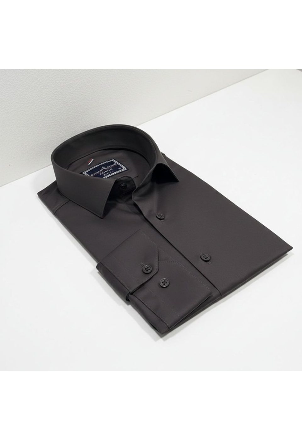 Slim Fit Uzun Kol Düz Renk Rubi Saten Erkek Gömlek 3GMK324201020 - Giovanni Fratelli
