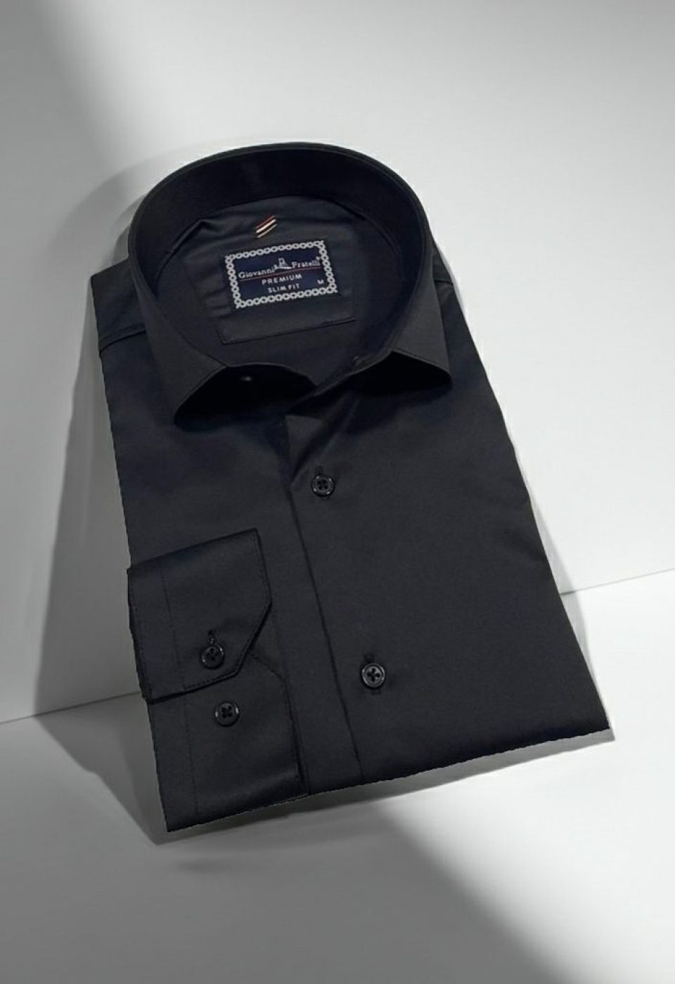 Slim Fit Uzun Kol Düz Renk Rubi Saten Erkek Gömlek 3GMK324201022