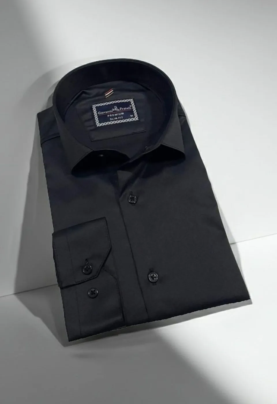 Slim Fit Uzun Kol Düz Renk Rubi Saten Erkek Gömlek 3GMK324201022