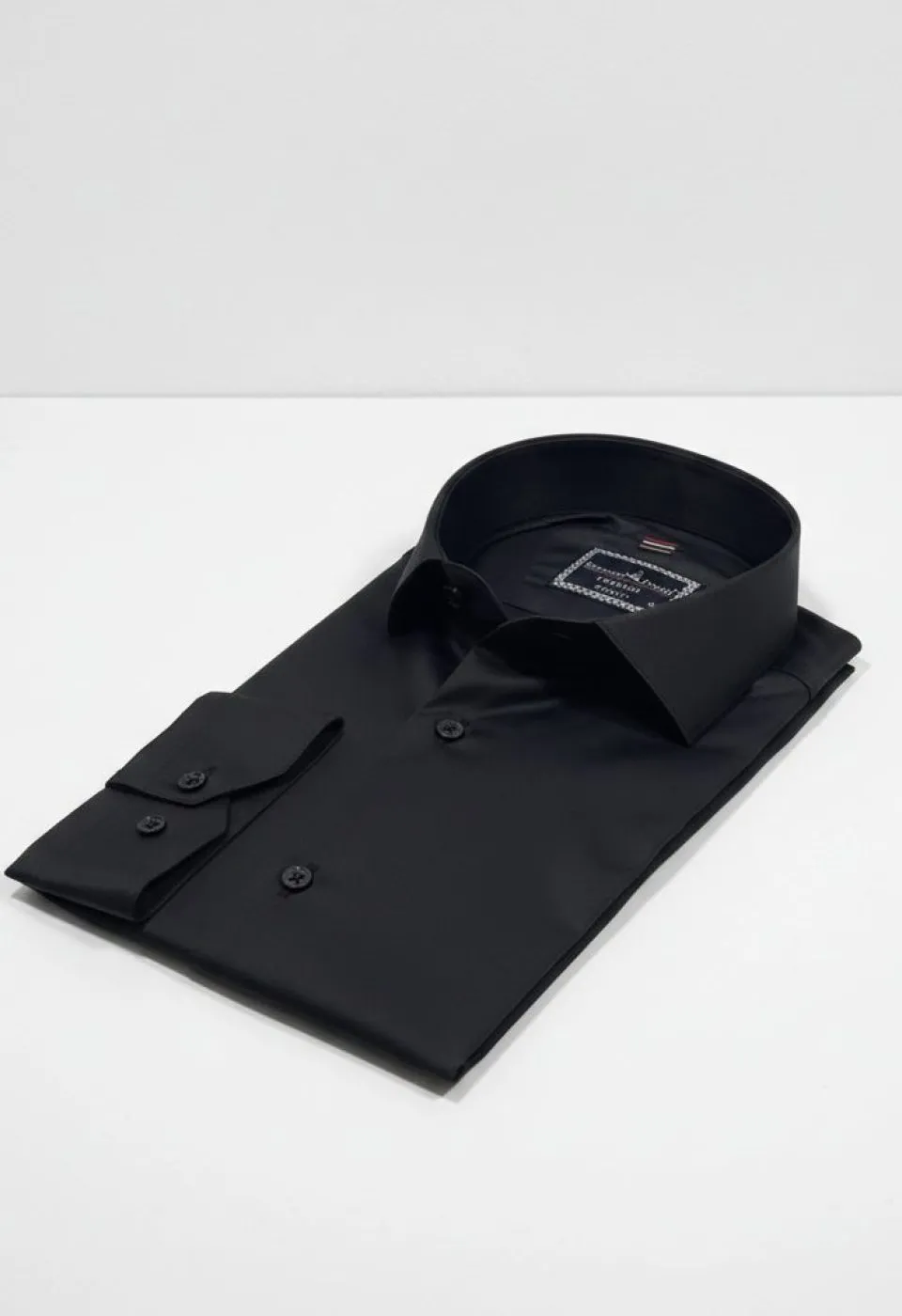 Slim Fit Uzun Kol Düz Renk Rubi Saten Erkek Gömlek 3GMK324201022