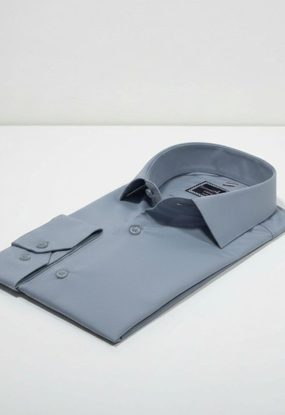 Slim Fit Uzun Kol Düz Renk Rubi Saten Erkek Gömlek 3GMK324201023