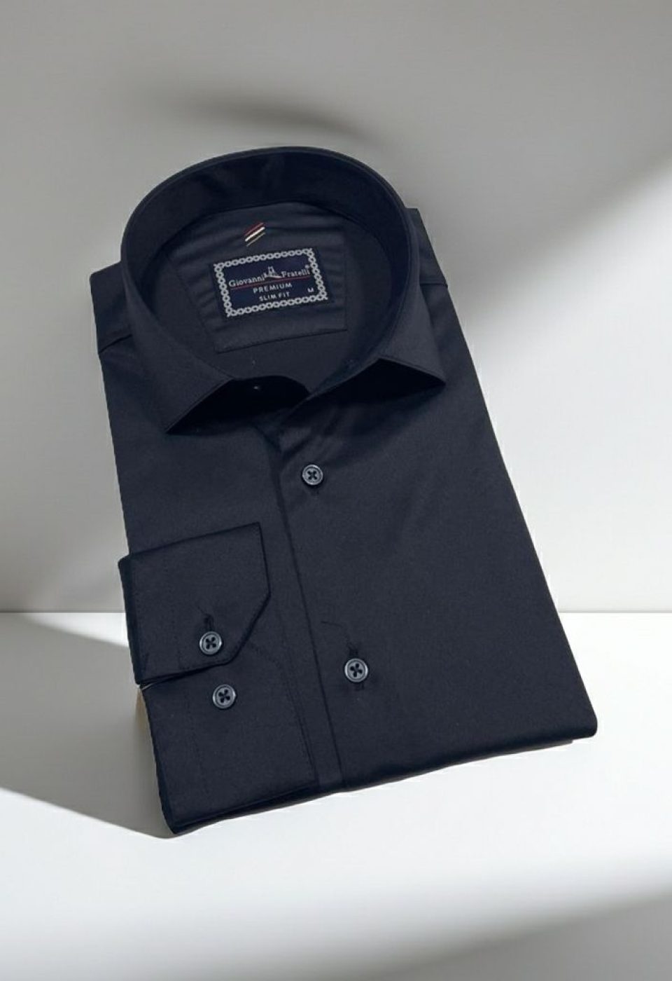 Slim Fit Uzun Kol Düz Renk Rubi Saten Erkek Gömlek 3GMK324201005
