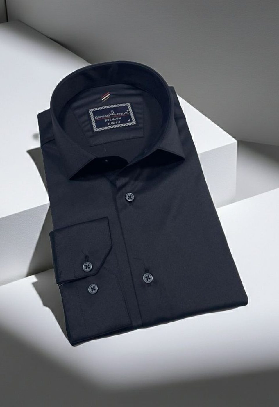 Slim Fit Uzun Kol Düz Renk Rubi Saten Erkek Gömlek 3GMK324201005 - Giovanni Fratelli