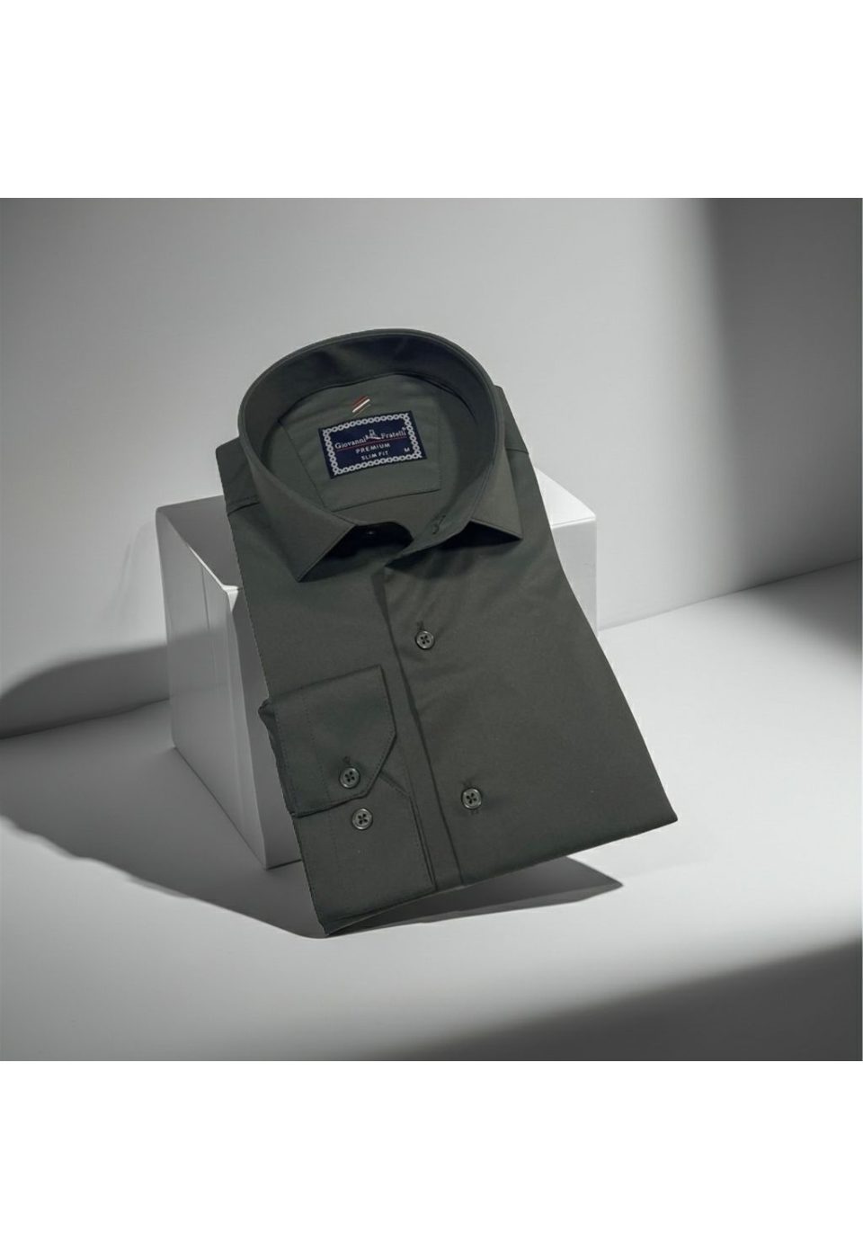 Slim Fit Uzun Kol Düz Renk Rubi Saten Erkek Gömlek 3GMK324201007 - Giovanni Fratelli
