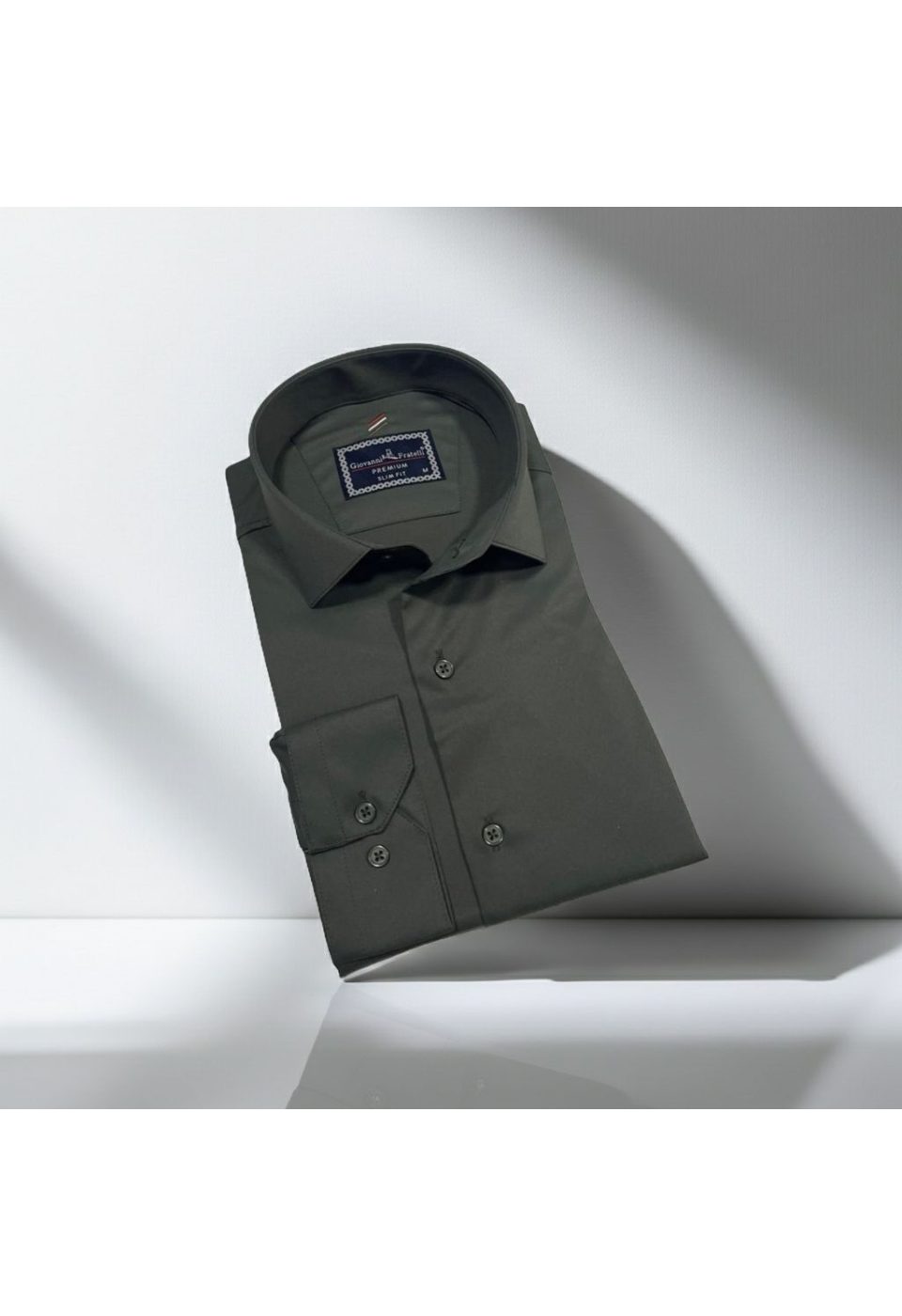 Slim Fit Uzun Kol Düz Renk Rubi Saten Erkek Gömlek 3GMK324201007 - Giovanni Fratelli