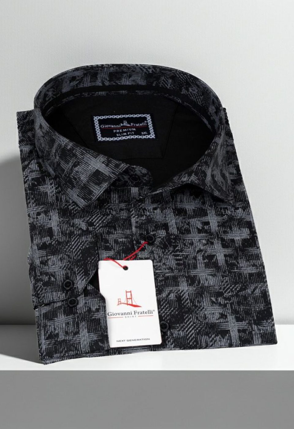 Büyük Beden Slim Fit Uzun Kol Desenli Erkek Gömlek 4GMK325001003 Büyük Beden Slim Fit Uzun Kol Desenli Erkek Gömlek 4GMK325001003