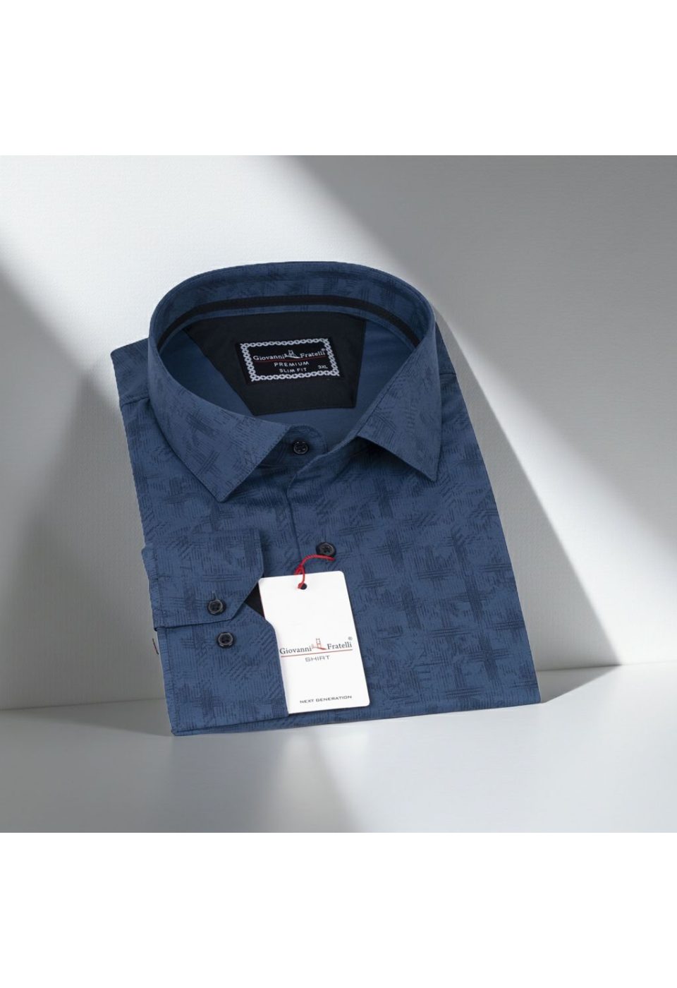 5001 BT CR 005 Büyük Beden Slim Fit Uzun Kol Desenli Erkek Gömlek 4GMK325001005 - Giovanni Fratelli