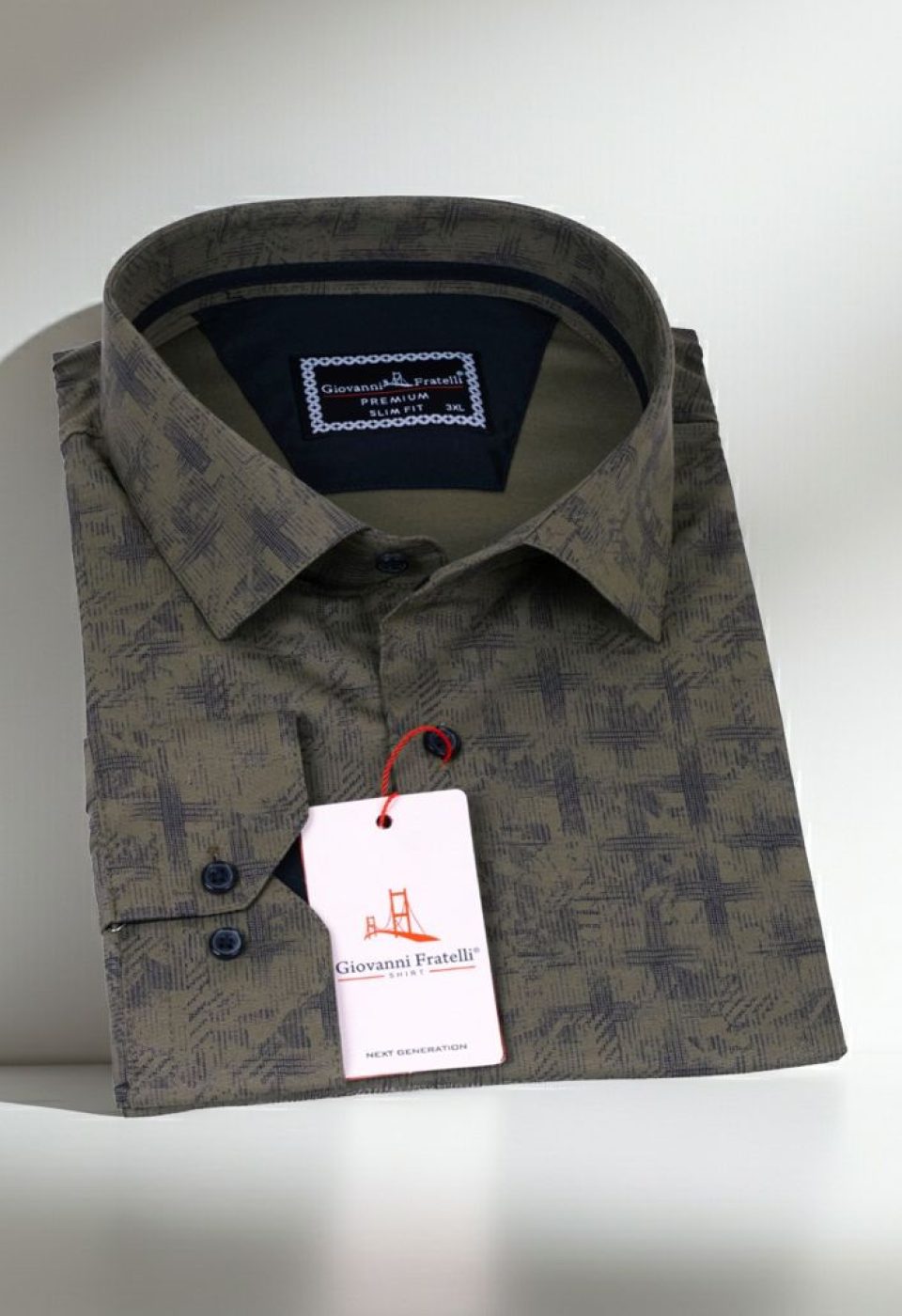 Büyük Beden Slim Fit Uzun Kol Desenli Erkek Gömlek 4GMK325001006 Büyük Beden Slim Fit Uzun Kol Desenli Erkek Gömlek 4GMK325001006