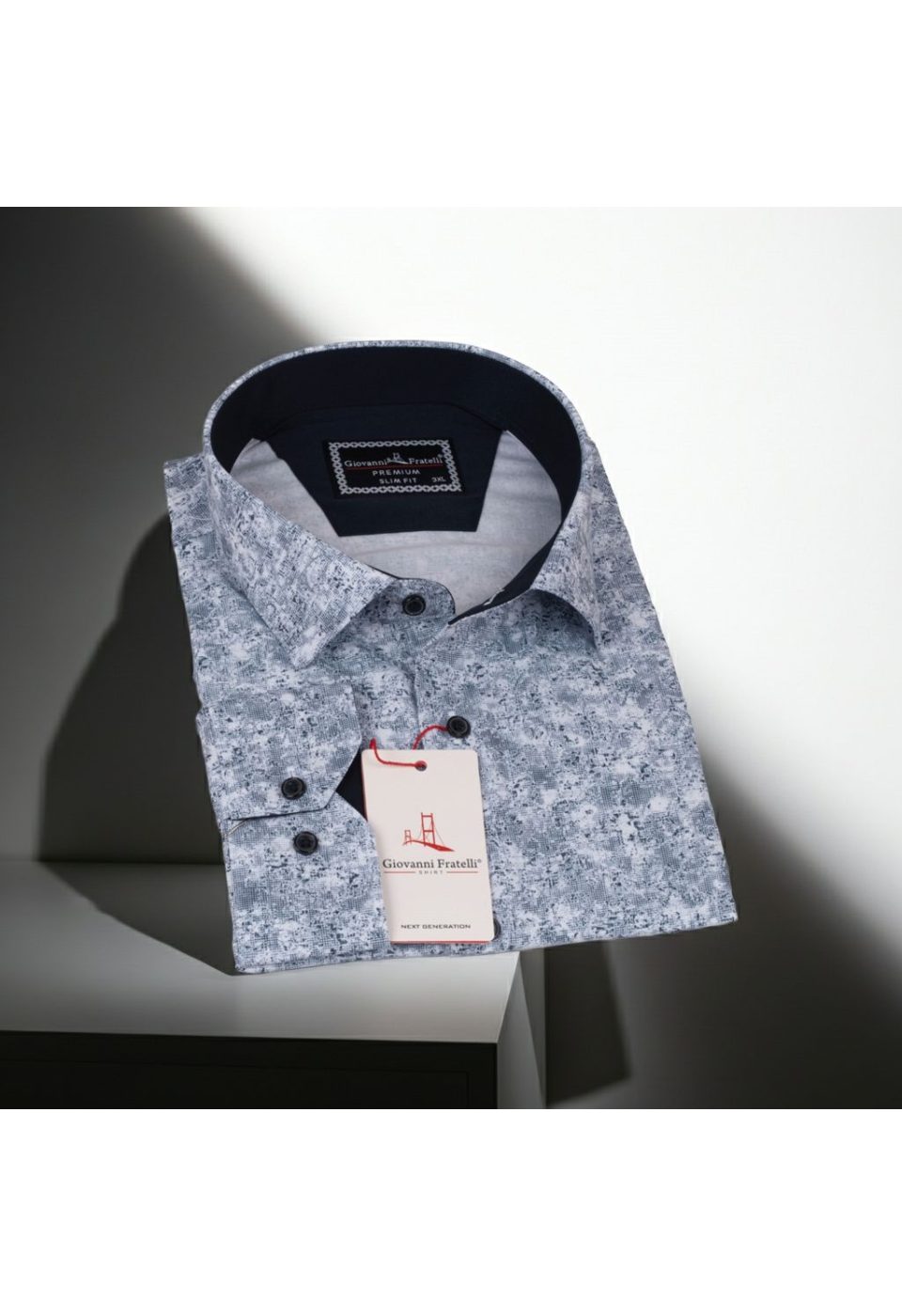 Büyük Beden Slim Fit Uzun Kol Desenli Erkek Gömlek 4GMK325002001 - Giovanni Fratelli