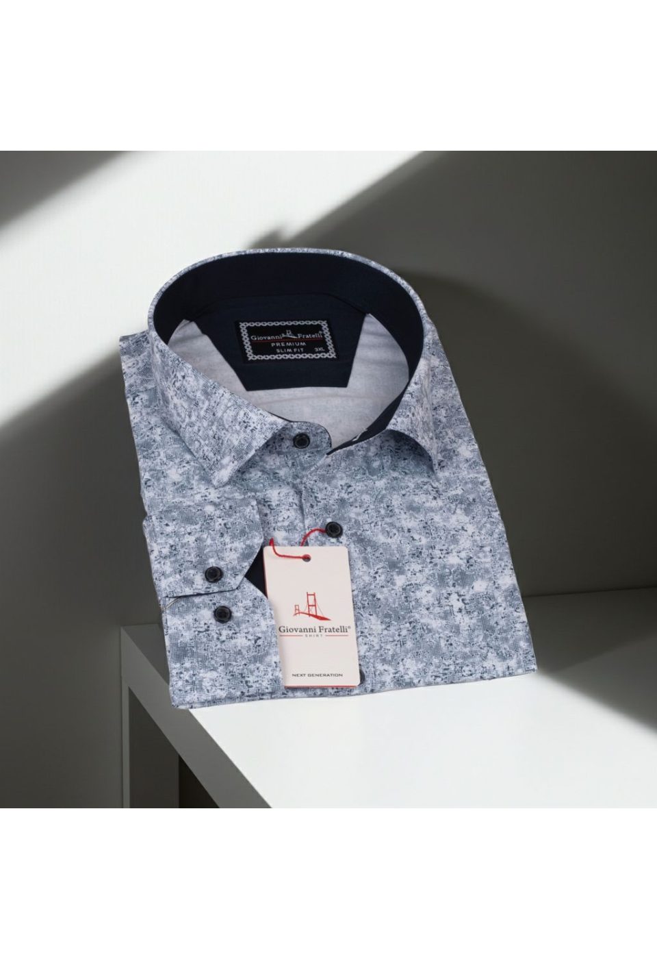 Büyük Beden Slim Fit Uzun Kol Desenli Erkek Gömlek 4GMK325002001 - Giovanni Fratelli