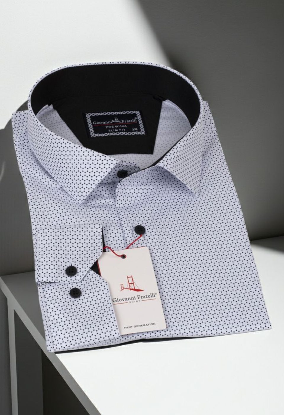Büyük Beden Slim Fit Uzun Kol Desenli Erkek Gömlek 4GMK325004001