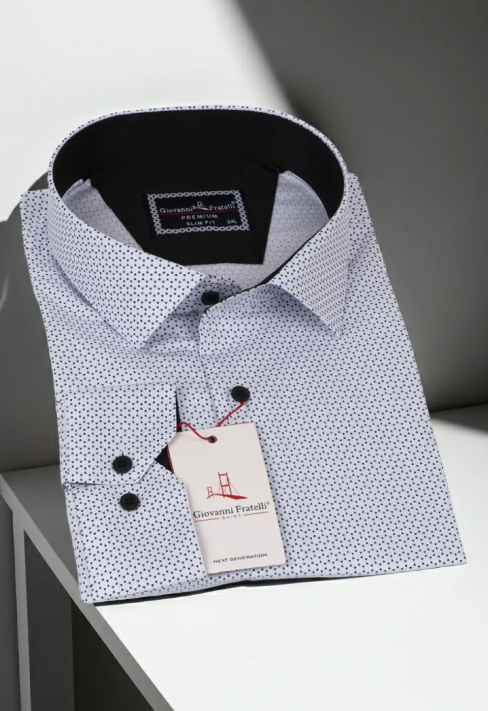 Büyük Beden Slim Fit Uzun Kol Desenli Erkek Gömlek 4GMK325004001