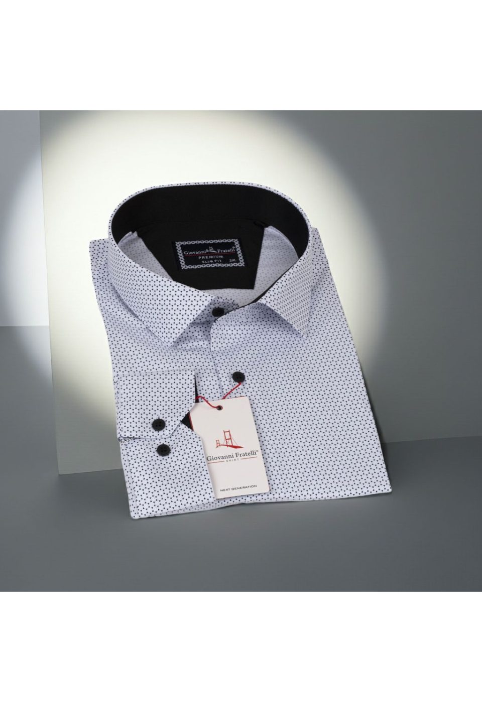 5004 BT CR 001 Büyük Beden Slim Fit Uzun Kol Desenli Erkek Gömlek 4GMK325004001 - Giovanni Fratelli