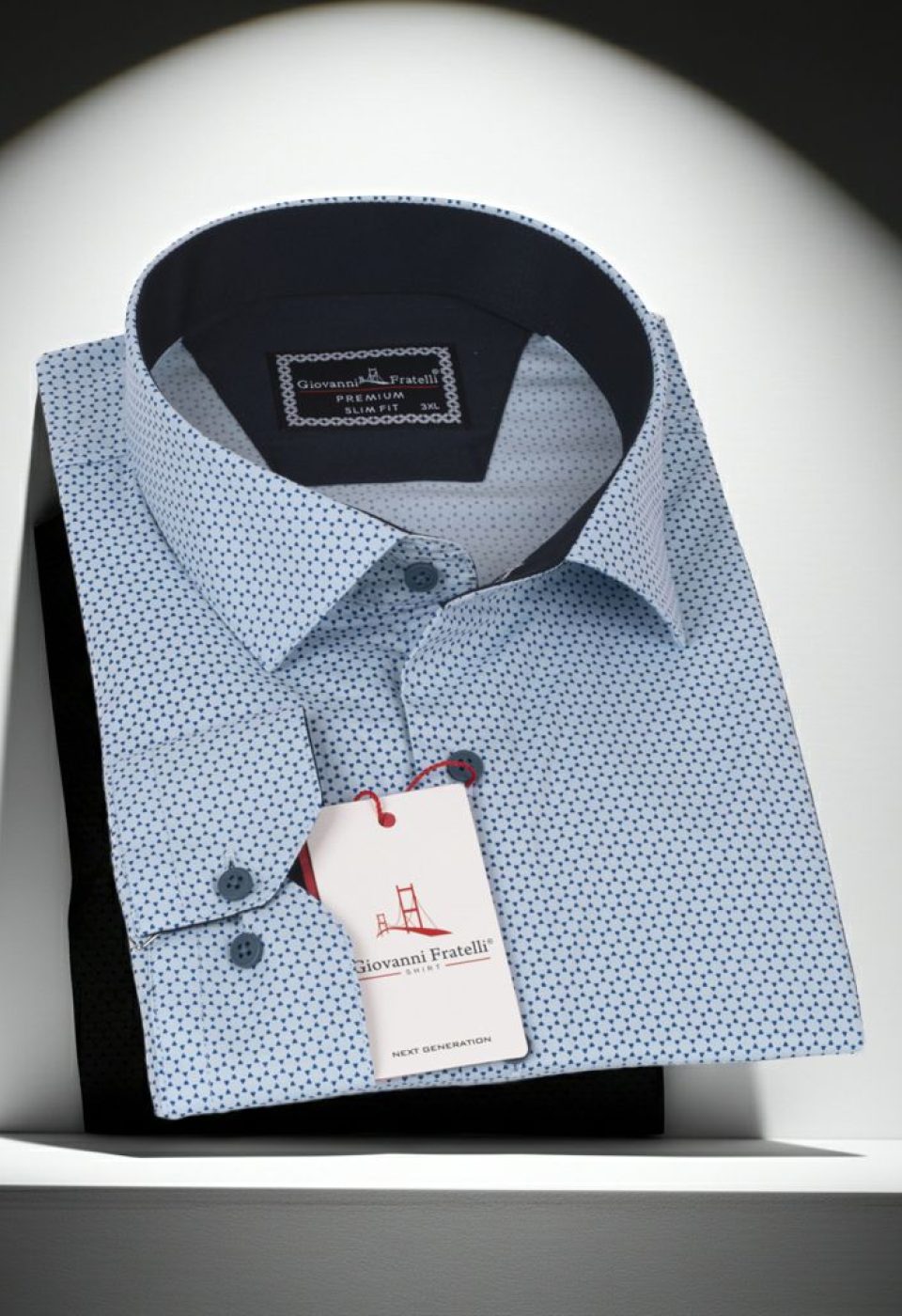 5004 BT CR 002 Büyük Beden Slim Fit Uzun Kol Desenli Erkek Gömlek 4GMK325004002 - Giovanni Fratelli
