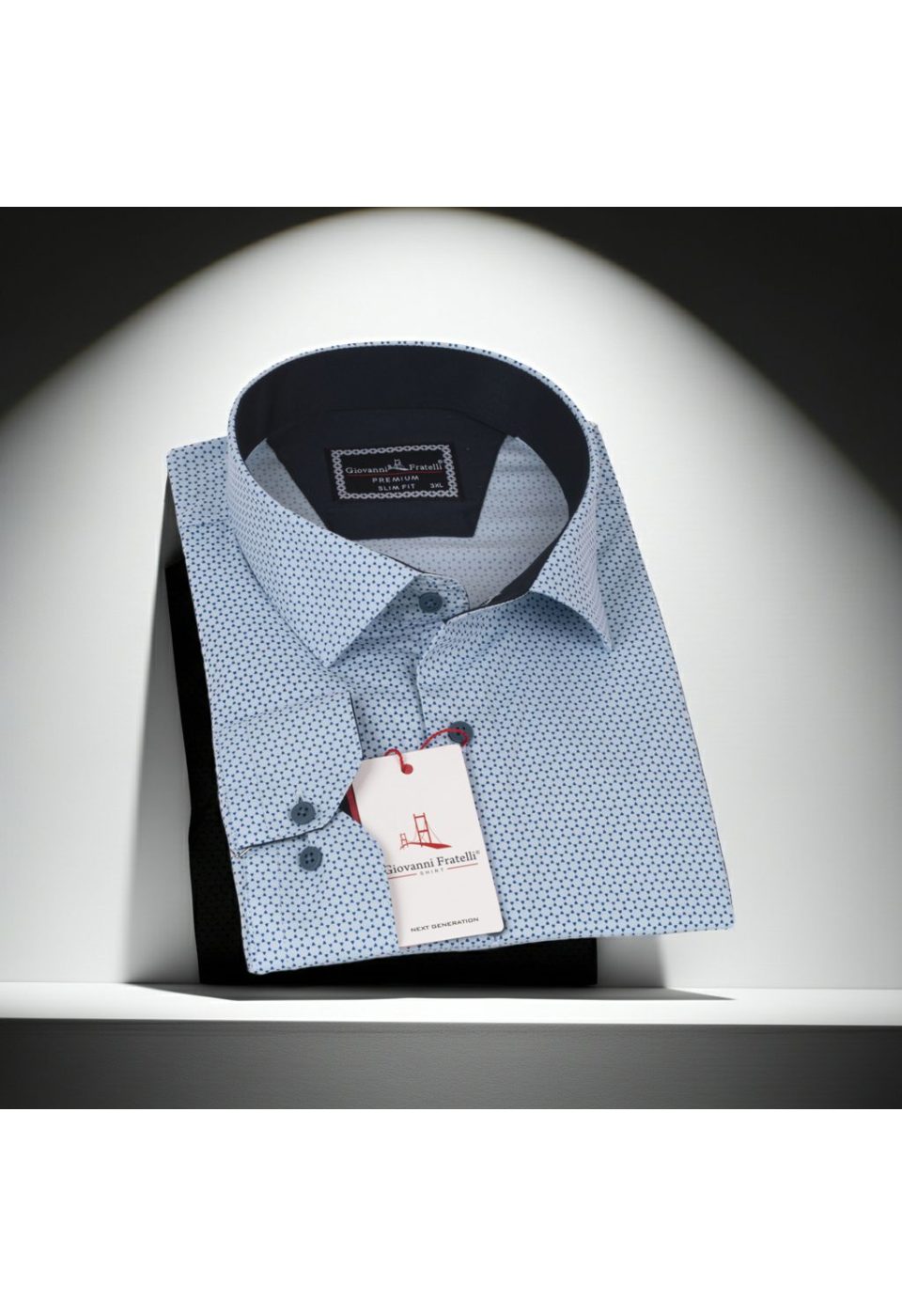 5004 BT CR 002 Büyük Beden Slim Fit Uzun Kol Desenli Erkek Gömlek 4GMK325004002 - Giovanni Fratelli