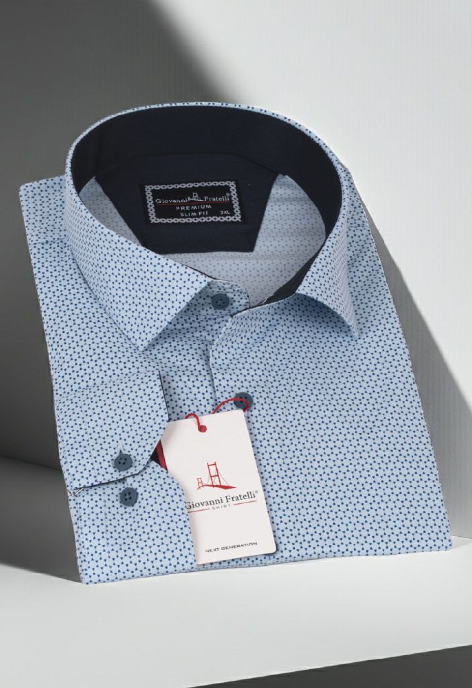 Büyük Beden Slim Fit Uzun Kol Desenli Erkek Gömlek 4GMK325004002