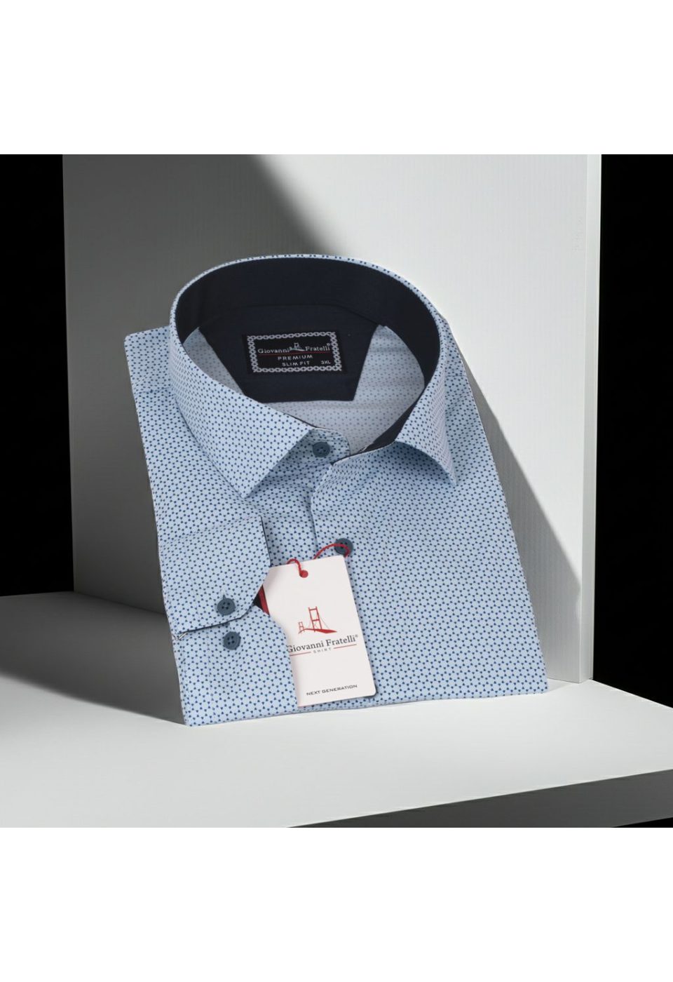 5004 BT CR 002 Büyük Beden Slim Fit Uzun Kol Desenli Erkek Gömlek 4GMK325004002 - Giovanni Fratelli