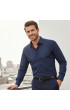 Büyük Beden Slim Fit Uzun Kol Desenli Erkek Gömlek 4GMK325004005