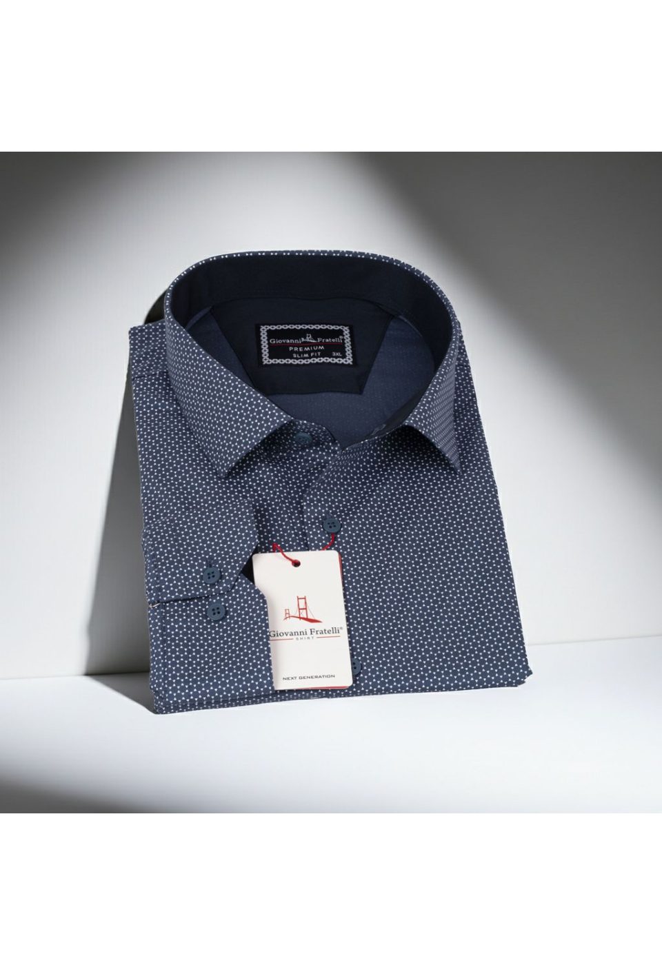 Büyük Beden Slim Fit Uzun Kol Desenli Erkek Gömlek 4GMK325004006 - Giovanni Fratelli