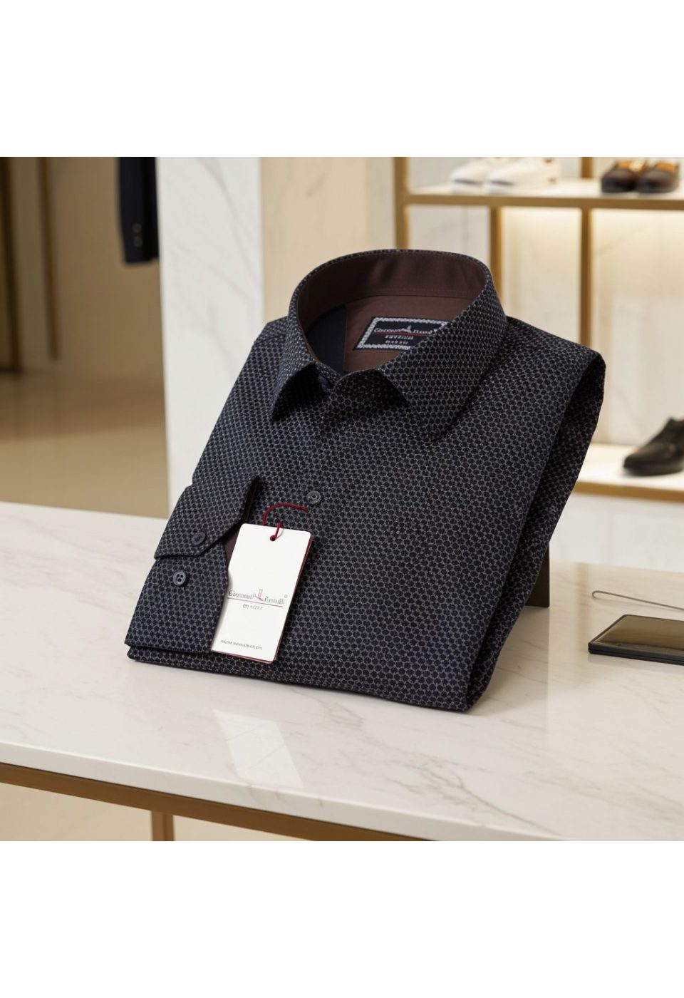 Büyük Beden Slim Fit Uzun Kol Desenli Erkek Gömlek 4GMK325004008 - Giovanni Fratelli
