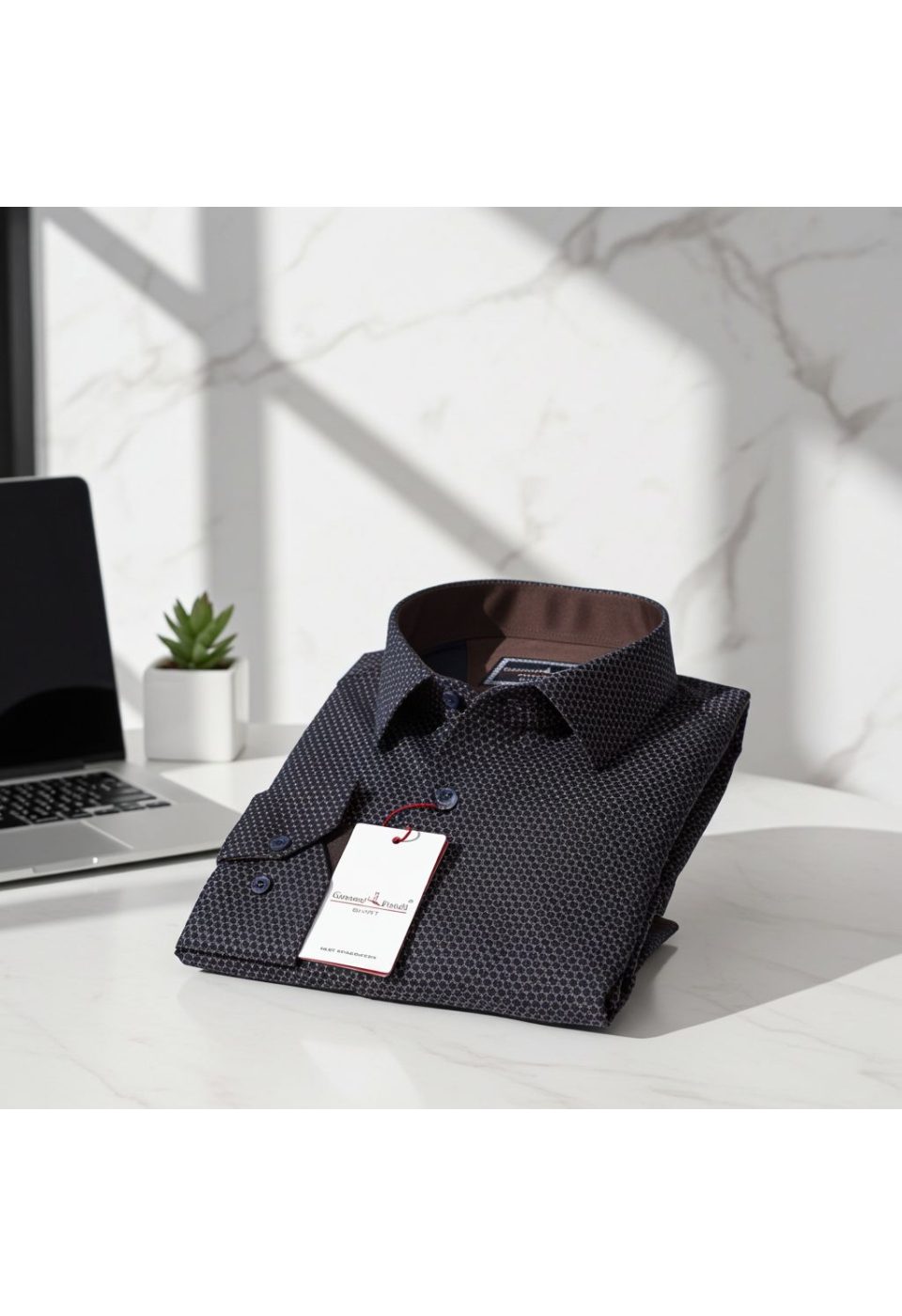 Büyük Beden Slim Fit Uzun Kol Desenli Erkek Gömlek 4GMK325004008 - Giovanni Fratelli
