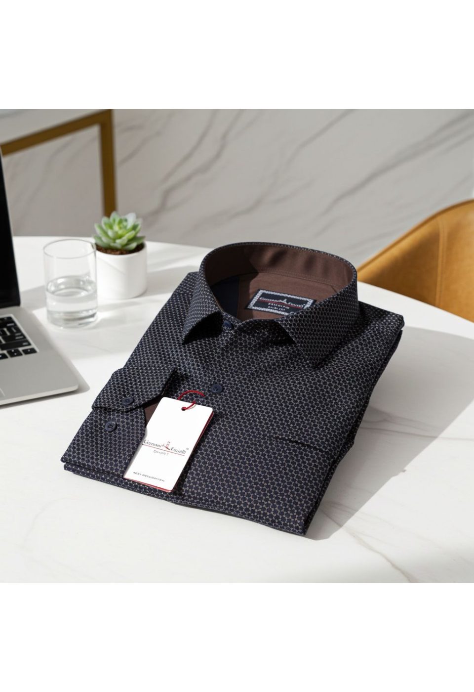 Büyük Beden Slim Fit Uzun Kol Desenli Erkek Gömlek 4GMK325004008 - Giovanni Fratelli