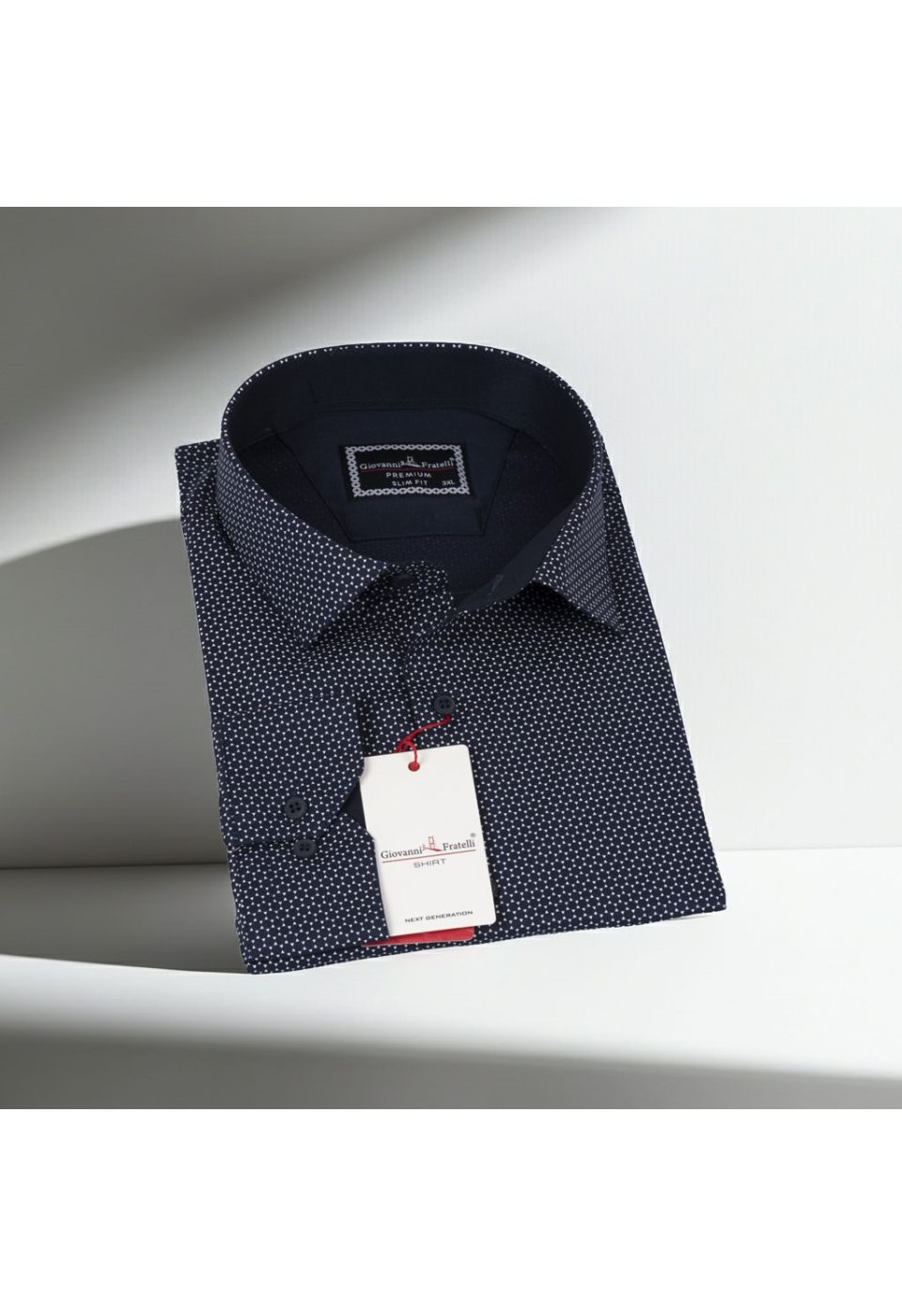 Büyük Beden Slim Fit Uzun Kol Desenli Erkek Gömlek 4GMK325004009 - Giovanni Fratelli