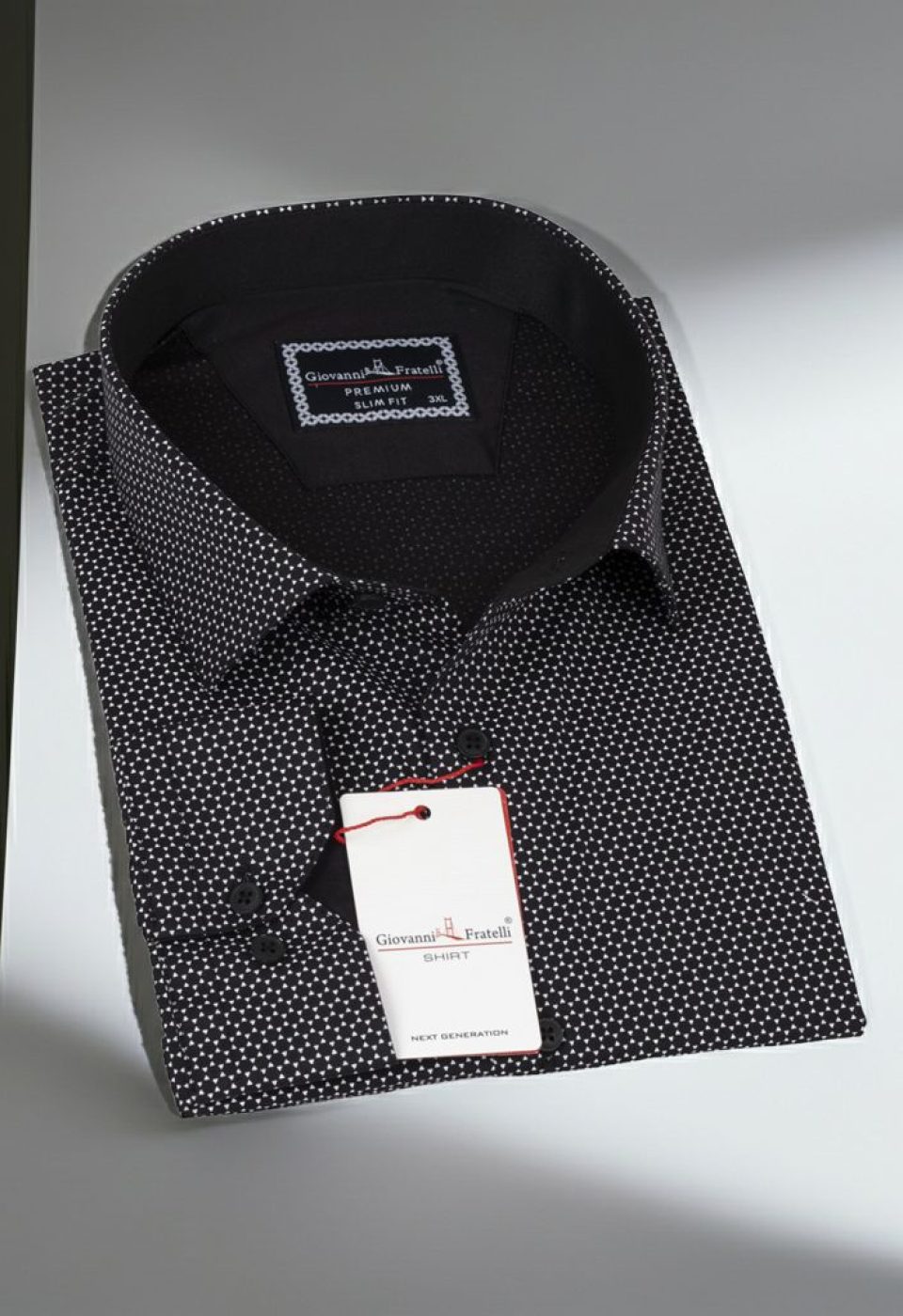 Büyük Beden Slim Fit Uzun Kol Desenli Erkek Gömlek 4GMK325004010