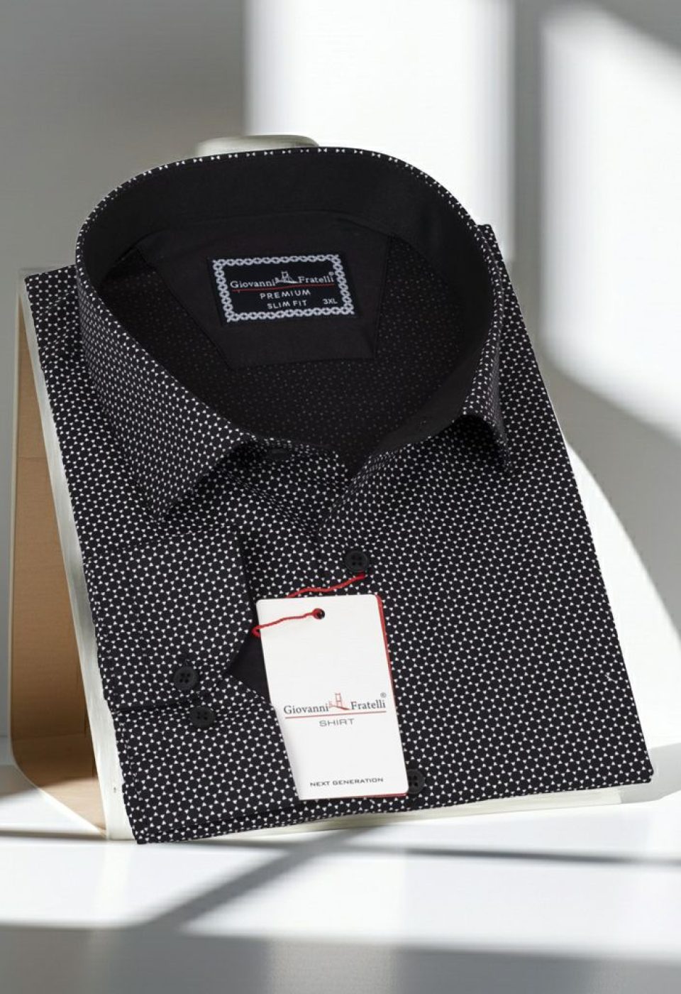 Büyük Beden Slim Fit Uzun Kol Desenli Erkek Gömlek 4GMK325004010